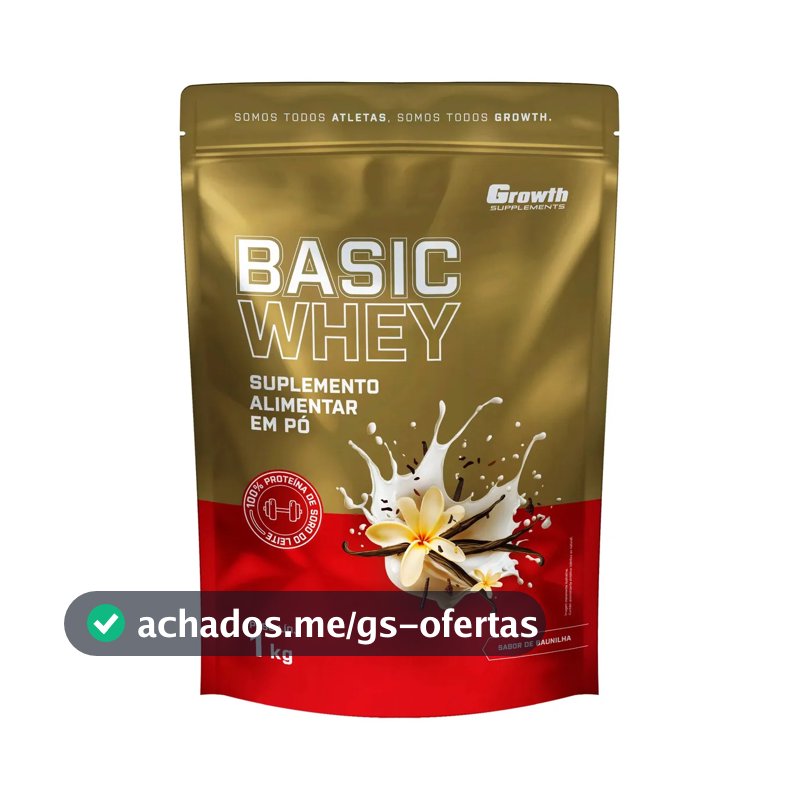 Basic Whey 1kg Growth Supplements Baunilha