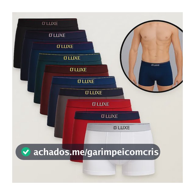 Kit 10 Cuecas Microfibra Boxer Masculina Com Lycra Box