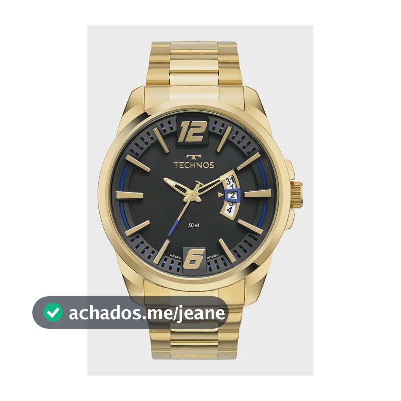 Relógio Masculino Technos Racer Dourado