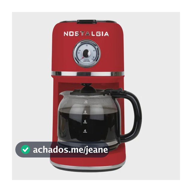 Cafeteira Retrô Nostalgia Classic 10 Xícaras Vermelhas Vermelho 127v