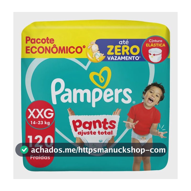 Fralda Pampers Pants Ajuste Total Tamanho XXG 120 Unidades
