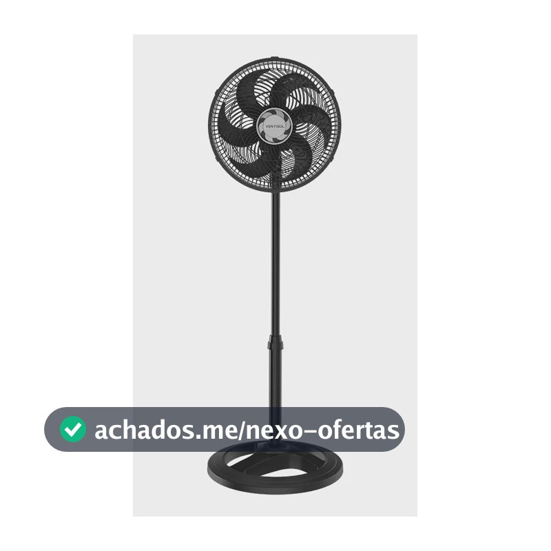 Ventilador de Coluna Ventisol Turbo 6 Pás 30cm Preto 8234