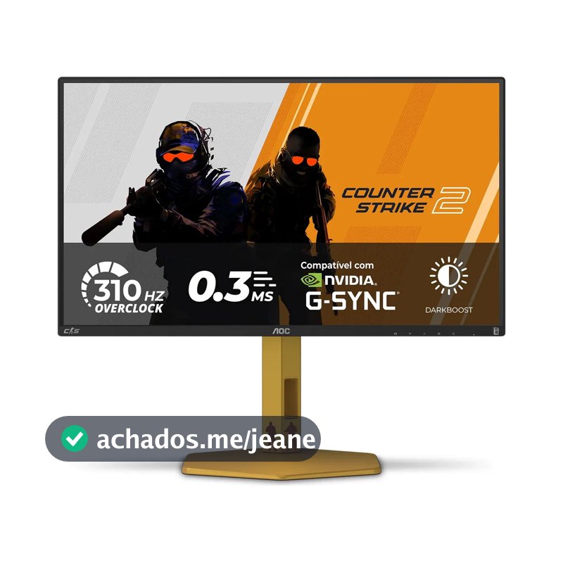 Monitor Gamer AOC AGON CS2 25" 310Hz 0.3 ms HDR400 IPS Base Ajustável CS25G