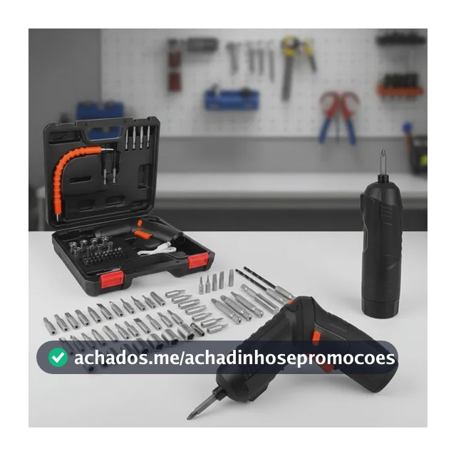 Parafusadeira Elétrica Profissional 45 Peças Portátil Usb