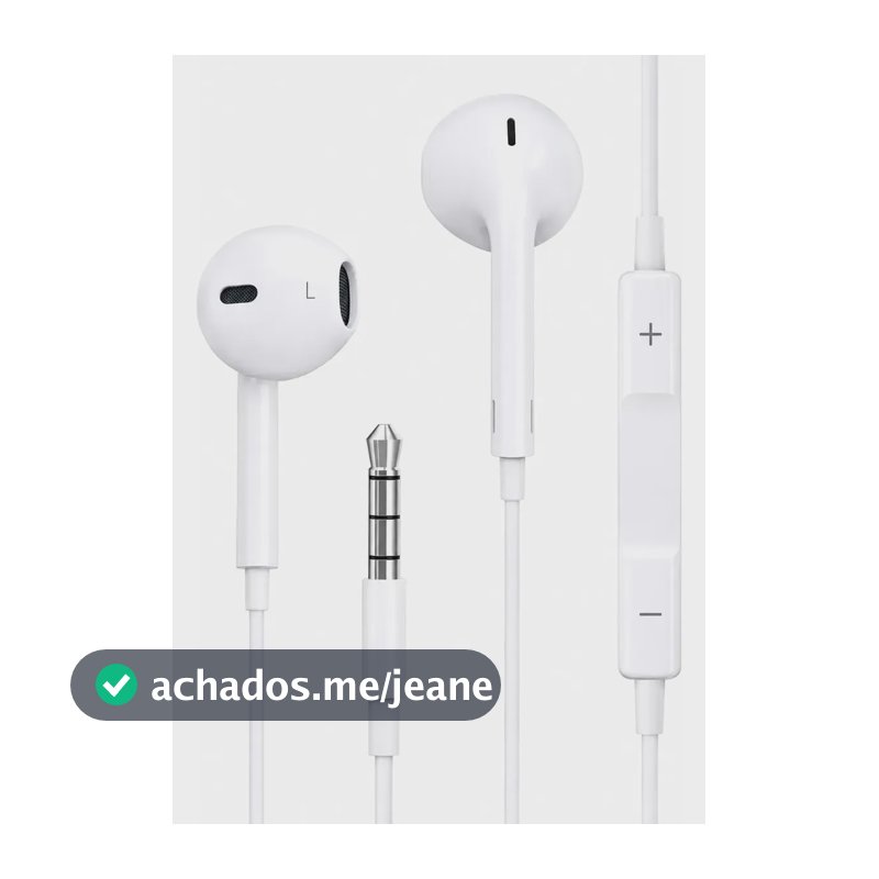 Fone De Ouvido Com Entrada P2 Compatível Com Android E Ios Cor Branco