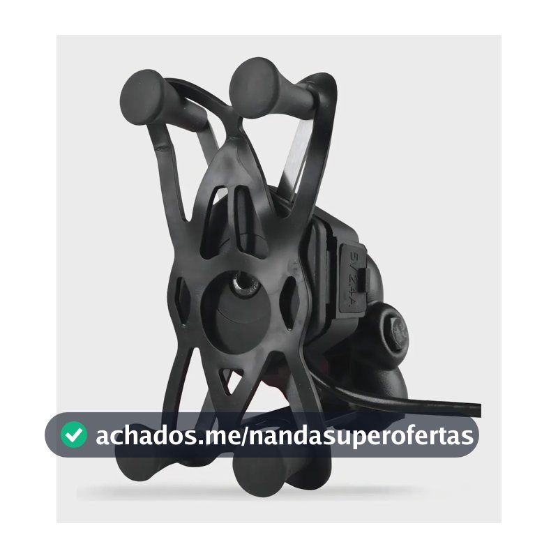Suporte Celular Moto Carregador Universal Usb Turbo Stallion