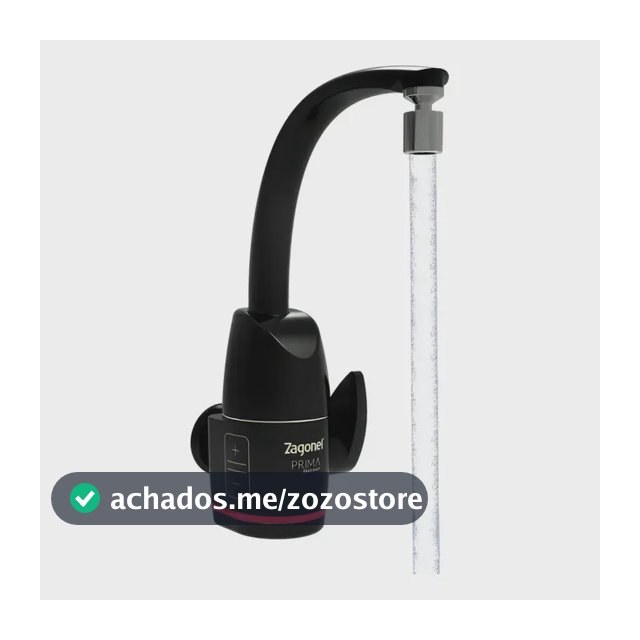 Torneira Eletrônica Zagonel Prima Touch Preta 5500W Parede/Bancada