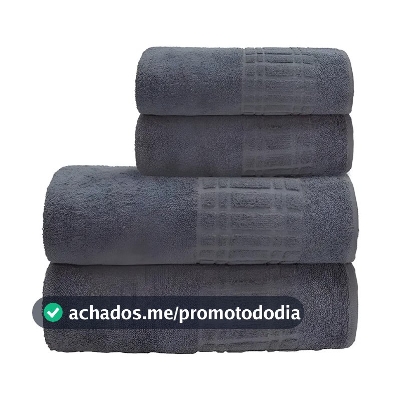 Jogo De Toalha Banho 4 peças 100 Algodão 400 gr/m Loft Camesa