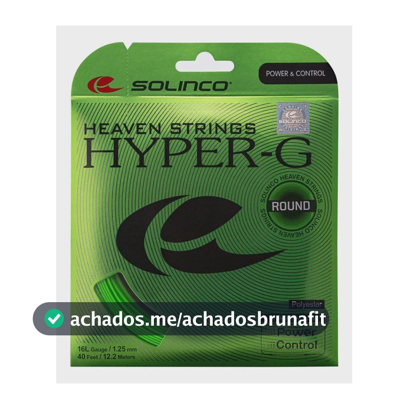 Corda Tenis Solinco Hyper G Round Verde 1.25mm 12.2m Co-Poliester
