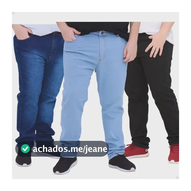 Kit 03 Calça Masculina Jeans Plus Size Confortável Premium