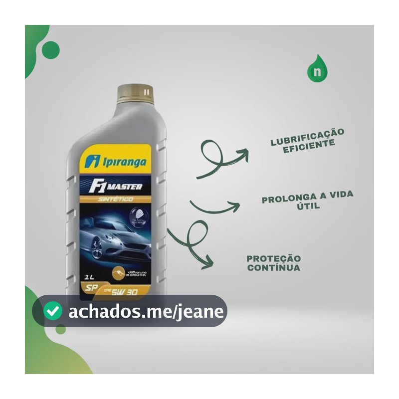 Óleo Ipiranga 5w30 F1 Master Sintético 1 litro