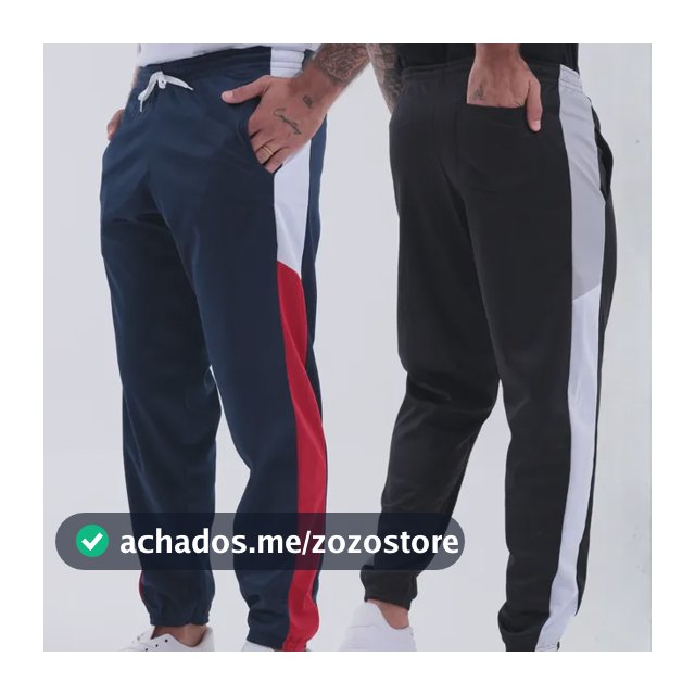 Kit2 Calça Moletom Masculina Academia Corrida Chimpa Esporte Preto G