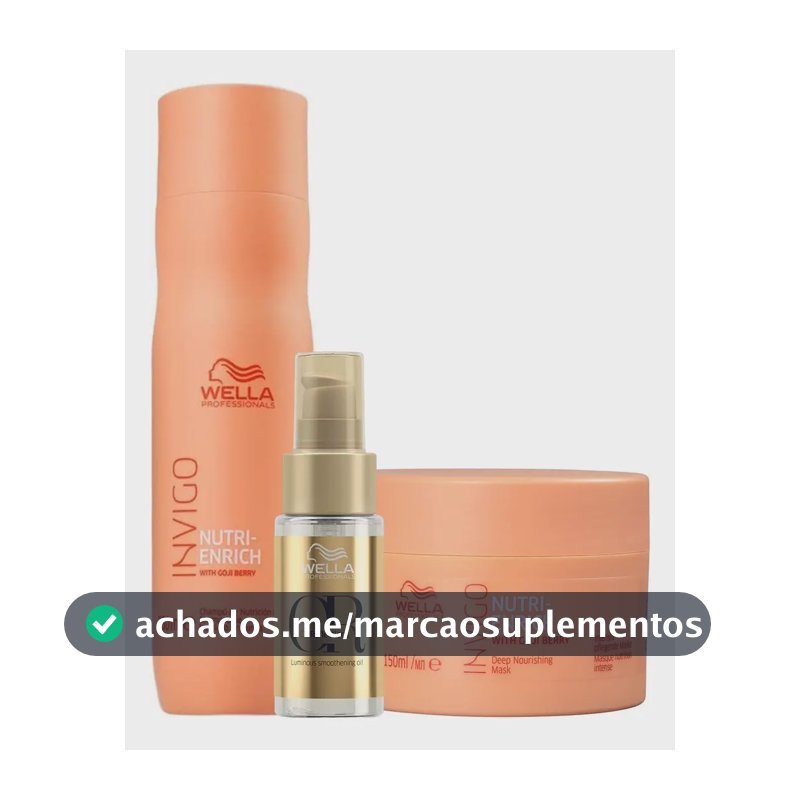 Kit Nutri Enrich Shampoo, Máscara E Oil Reflections - Wella Professionals