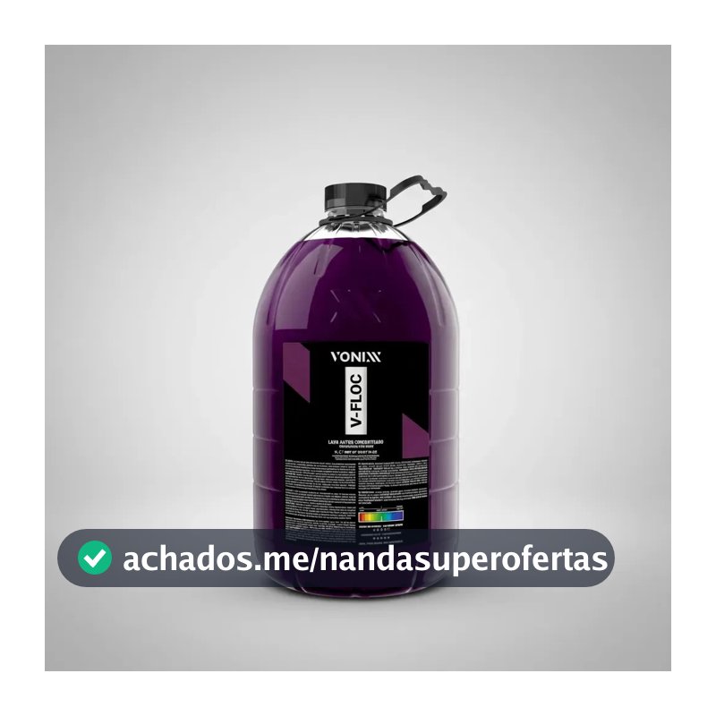 Shampoo Automotivo Neutro Concentrado V Floc 5L Vonixx