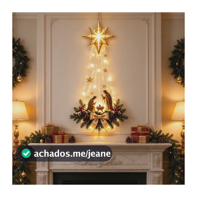 Decoração De Parede Led Com Presépio Da Sagrada Família Star