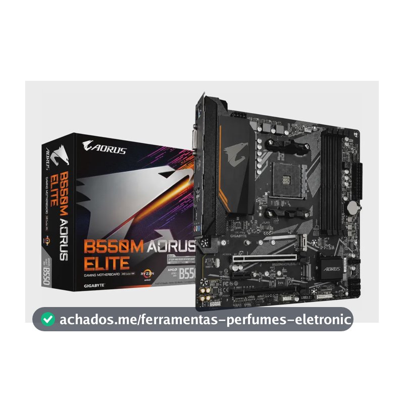 Placa Mãe Gigabyte B550m Aorus Elite, Ddr4, Amd Am4 Preto