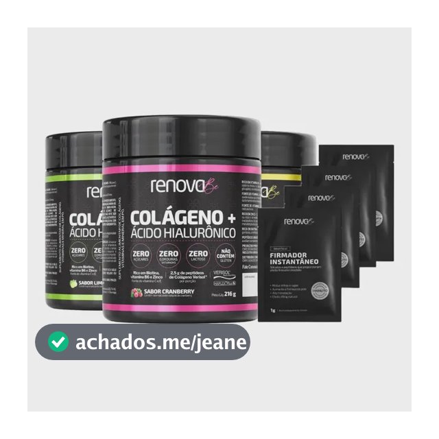 Kit 3 Colágenos Verisol Com Ácido Hialurônico E Biotina + Sachê Firmador Instantâneo