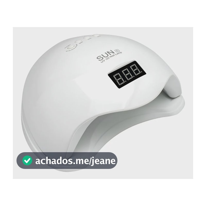 Cabine Sun 5 Uv Led 48w Bivolt Secagem Unha Gel Alongamento Branco