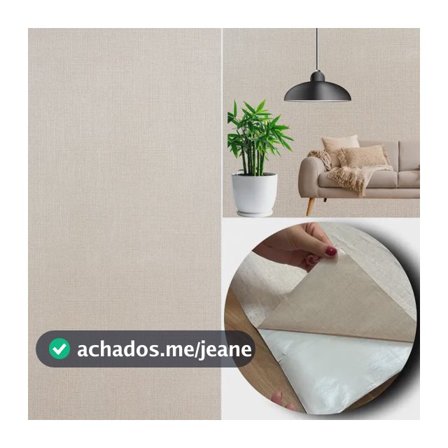 Papel De Parede Linho 10m Autocolante Texturizado Lavavel Linho