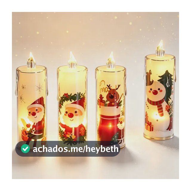 Velas Led Eletrônicas Decorativas De Natal 4 Unidades White