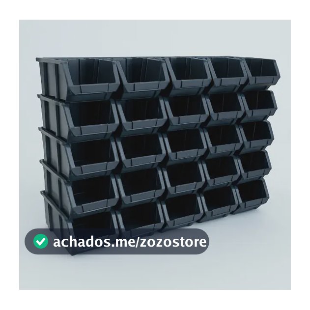 Kit 20 Caixa Bin N°5 Plásticas Organizadoras Estoque N°5 House Brasil & Cia