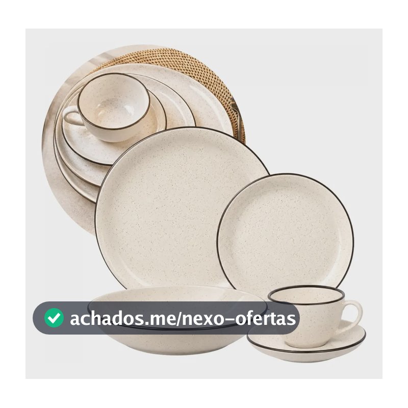 Aparelho De Jantar E Chá 20 Peças Oxford Flat Duna Cerâmica Rosa Lisa