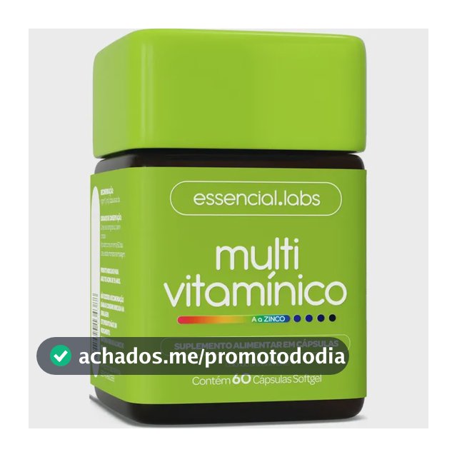 MULTIVITAMINICO de A a ZINCO - Polivitamínico com Fórmula Avançada e Concentrada - 60 cápsulas Softgel