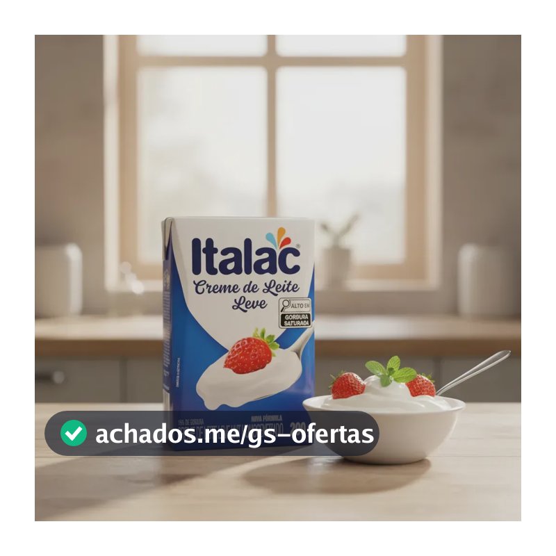Creme De Leite Leve Uht Italac 200g