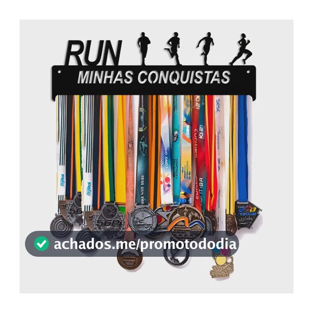 Porta Medalhas Corrida De Rua Masculino Suporte Medalhas Preto