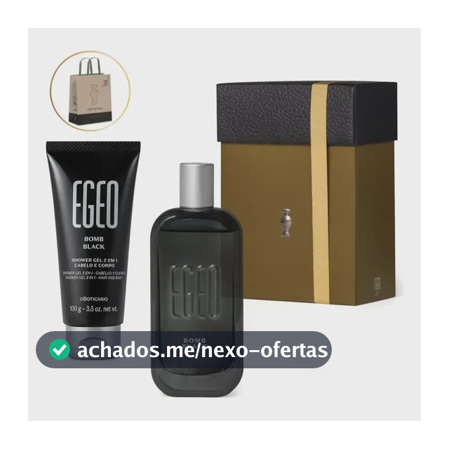 Egeo Bomb Black Kit Presente (2 Itens) O Boticário 90ml