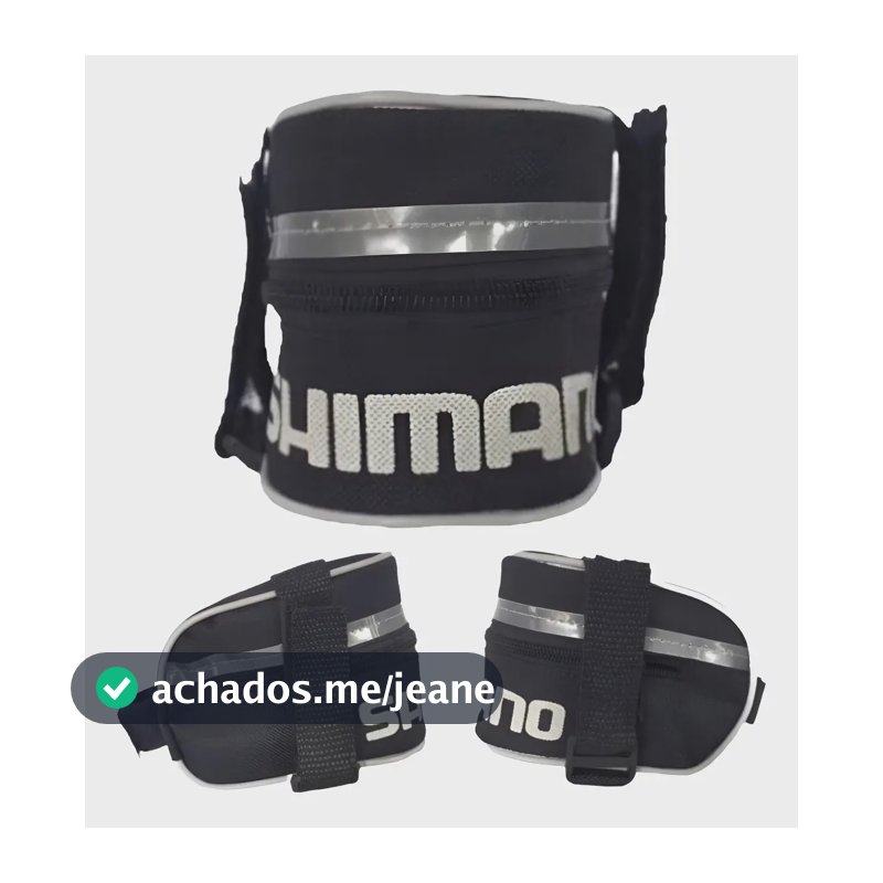 Bolsa De Selim Bicicleta Shimano C/ Refletor Preto