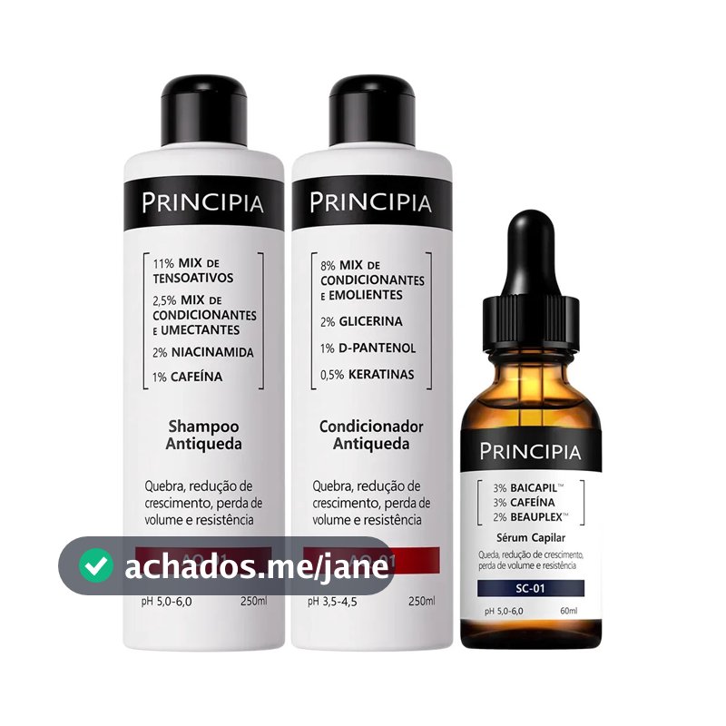 Principia Kit Antiqueda Trio Shampoo + Condicionar + Sc-01