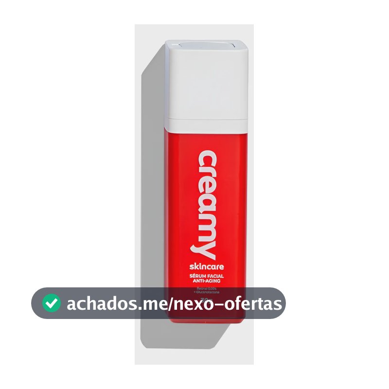 Creamy Skincare Sérum Facial Retinal 30g | Melhora Rugas, Reduz Poros Dilatados, Controla Brilho, Promove Firmeza, Uniformiza Tom | Todos os Tipos de Pele, Noturno