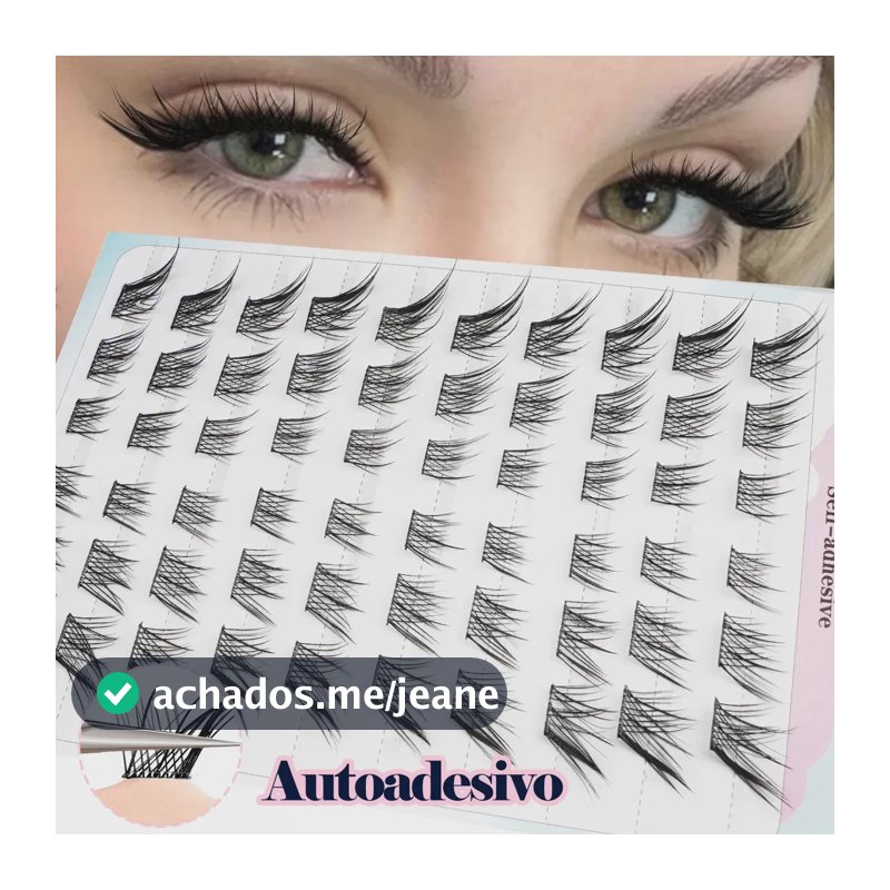 YSDO Cílios autoadesivos, cílios em cachos, sem necessidade de cola, cílios individuais, cílios postiços longos e naturais, extensão de cílios, maquiagem, cílios postiços cilios-tufinho MJ04