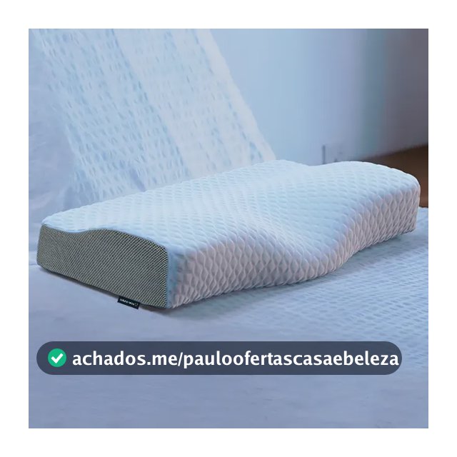 Travesseiro Cervical Nasa - Coluna Relax - Carvão Ativado Cor branco e cinza