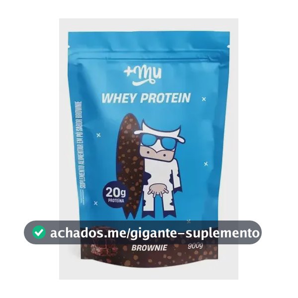 Whey Protein Concentrado +Mu em pó sabor Brownie x 900g