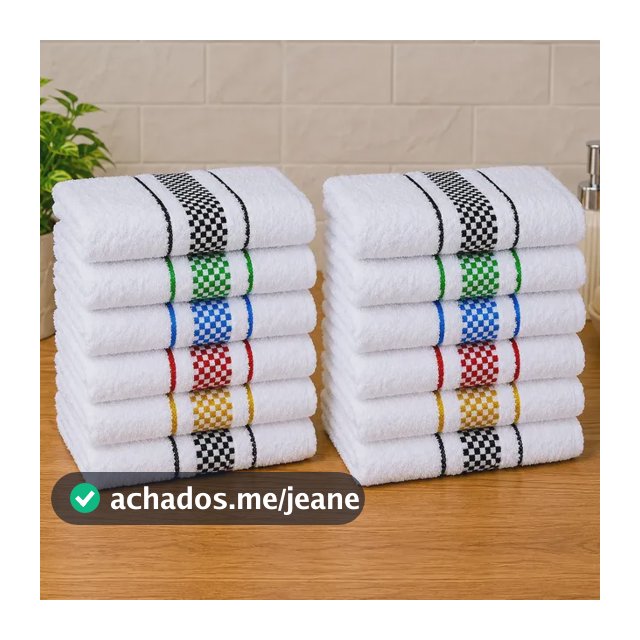 Kit 12 Panos De Prato Cozinha Premium Felpudo Alta Absorção Multicolorido