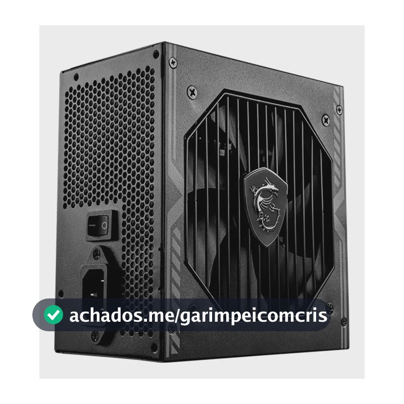 Fonte Msi Mag 650w 80 Plus Bronze Pfc Ativo A650bnl Preto
