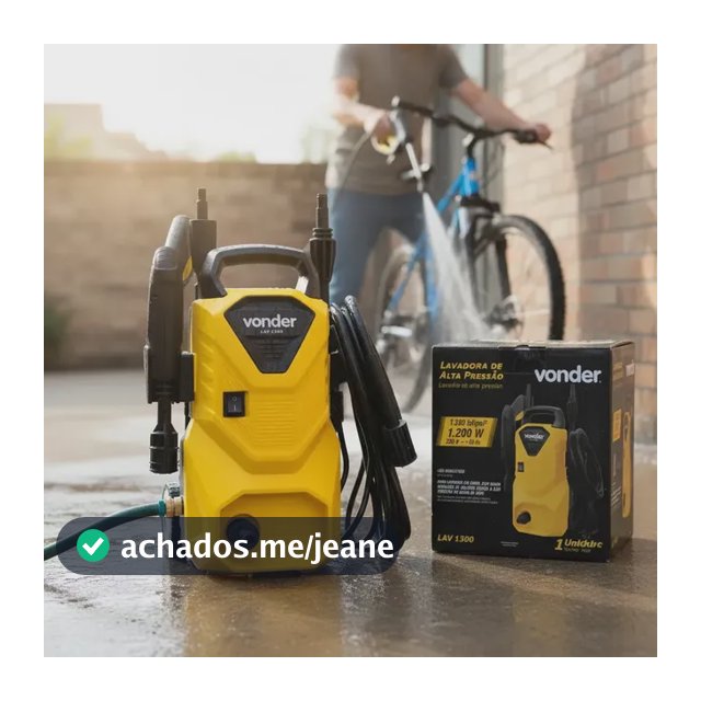 Lavadora De Alta Pressão Vonder Leve Lav 1300 90bar - Cor Amarelo-Preto Frequência 60 Hz