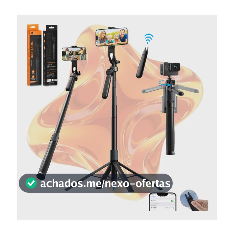 Basike Tripé 1,80m Bastão Portátil Profissional Com Controle Remoto Para Telefone Celular E Camera Go Pro Ringlight Youtube Ig Kwai Tiktok Live Streaming Vlog Selfies Estacas Fixação Overhead Shooting