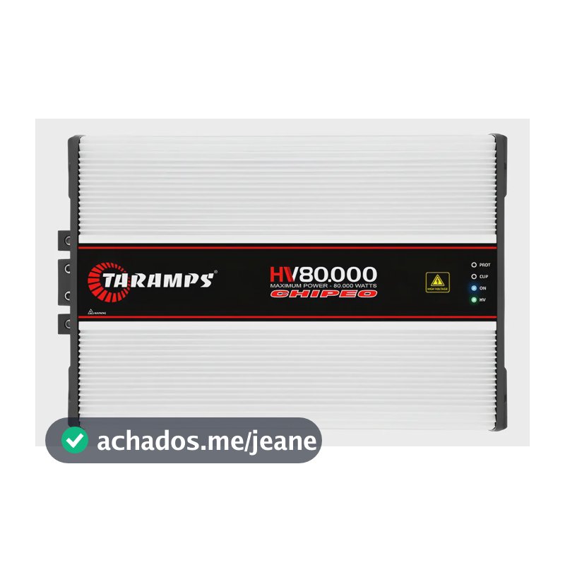 Modulo Taramps Hv 80.000 Chipeo Amplificador 1 Canal 80.000w 0.5 Ohm