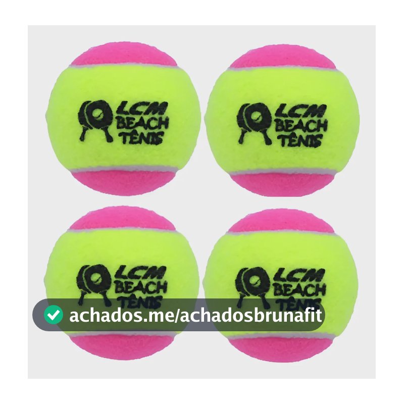 Kit 4 Bolas Beach Tennis Bolinha Tênis Praia Lcm Rosa Rosa-chiclete