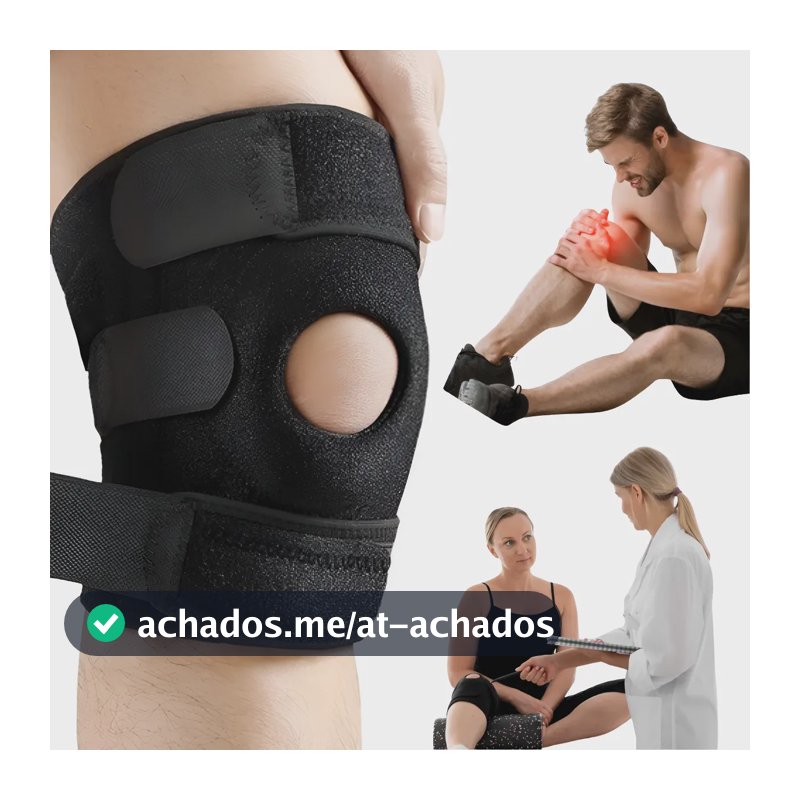 Joelheira De Compressão Ortopédica Patelar Tensor Ajustável