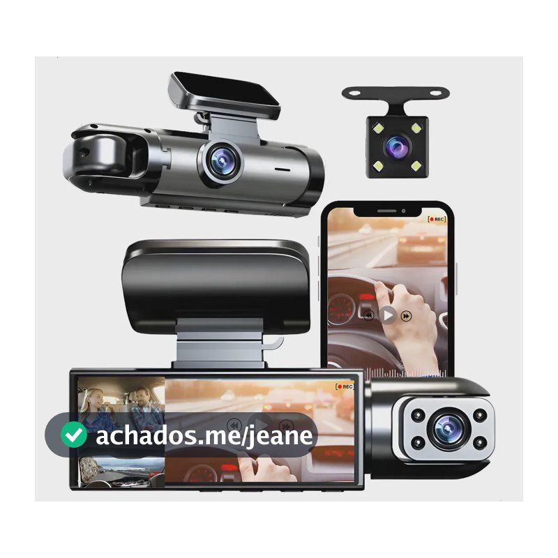 Câmera Automotiva Dvr Hd Wifi Lent Infravermelho Dupla+ Ré