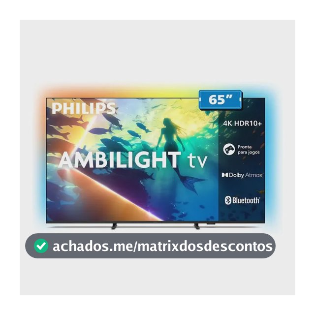 Smart Tv Lcd Led 65 Philips 65pug8100/78 4k Uhd Wi-fi + Blu