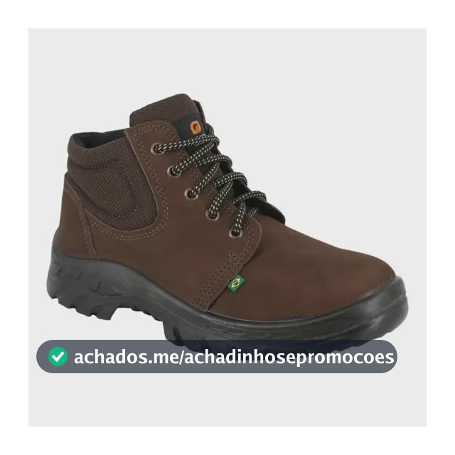 Botina De Segurança Ecosafety Nobuck Marrom Café Ca 40677