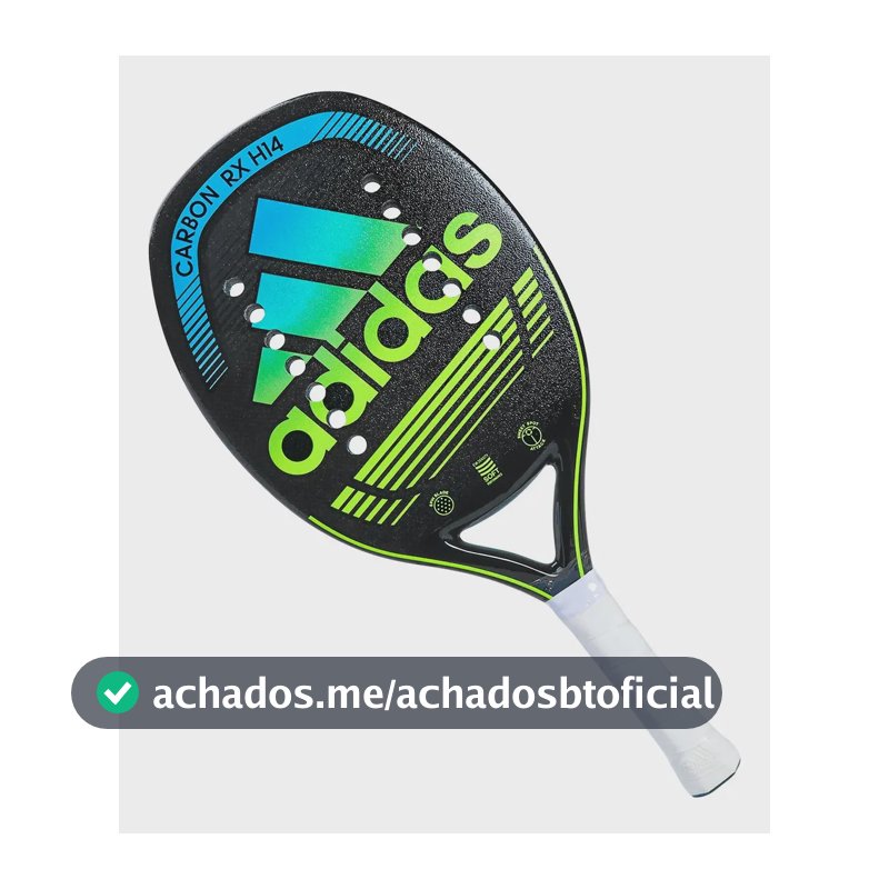 Raquete De Beach Tennis adidas Rx H14 Carbono 3k 2023 Cor Verde Azul E Preto
