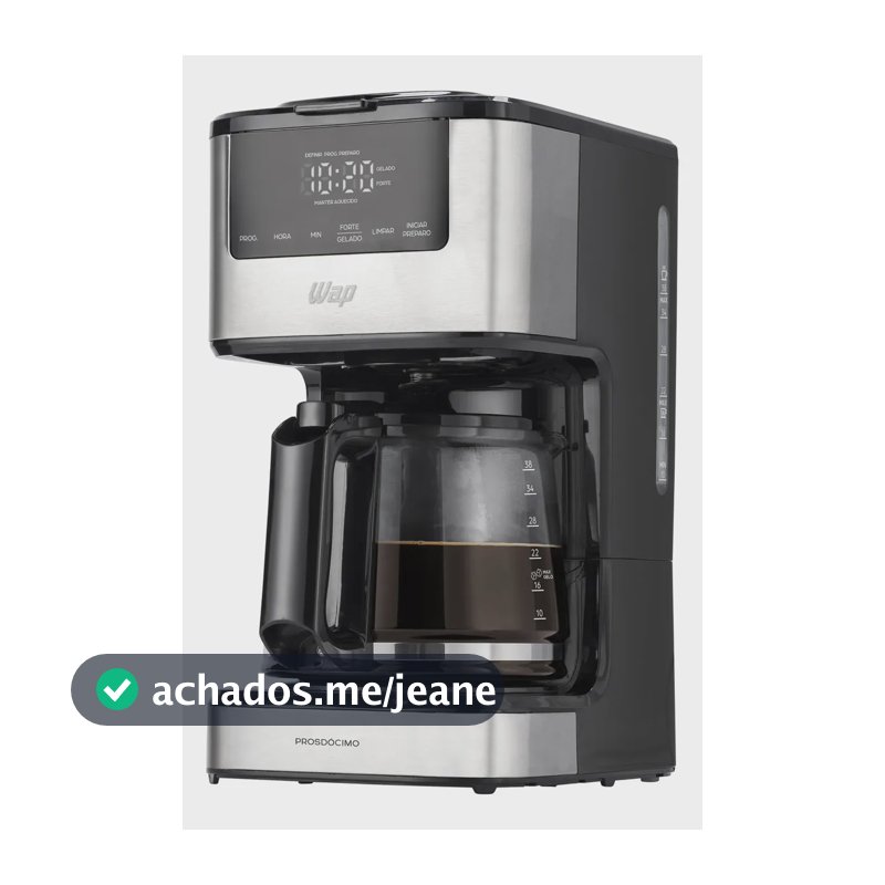 WAP WCD1500 Cafeteira Digital 1,5L Timer Automática
