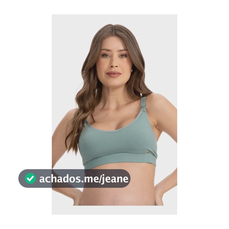 Sutiã Amamentação Gestante Sem Bojo Plié Maternity Comfy Menta 44