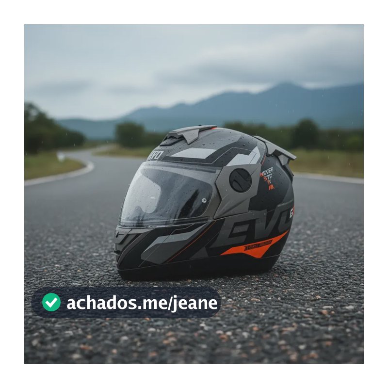 Capacete Moto Grafite/laranja Evolution G8 Laranja . 59/60